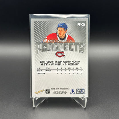 2024-25 SkyBox Metal Universe LANE HUTSON #PP-36 Prospects RC Rookie