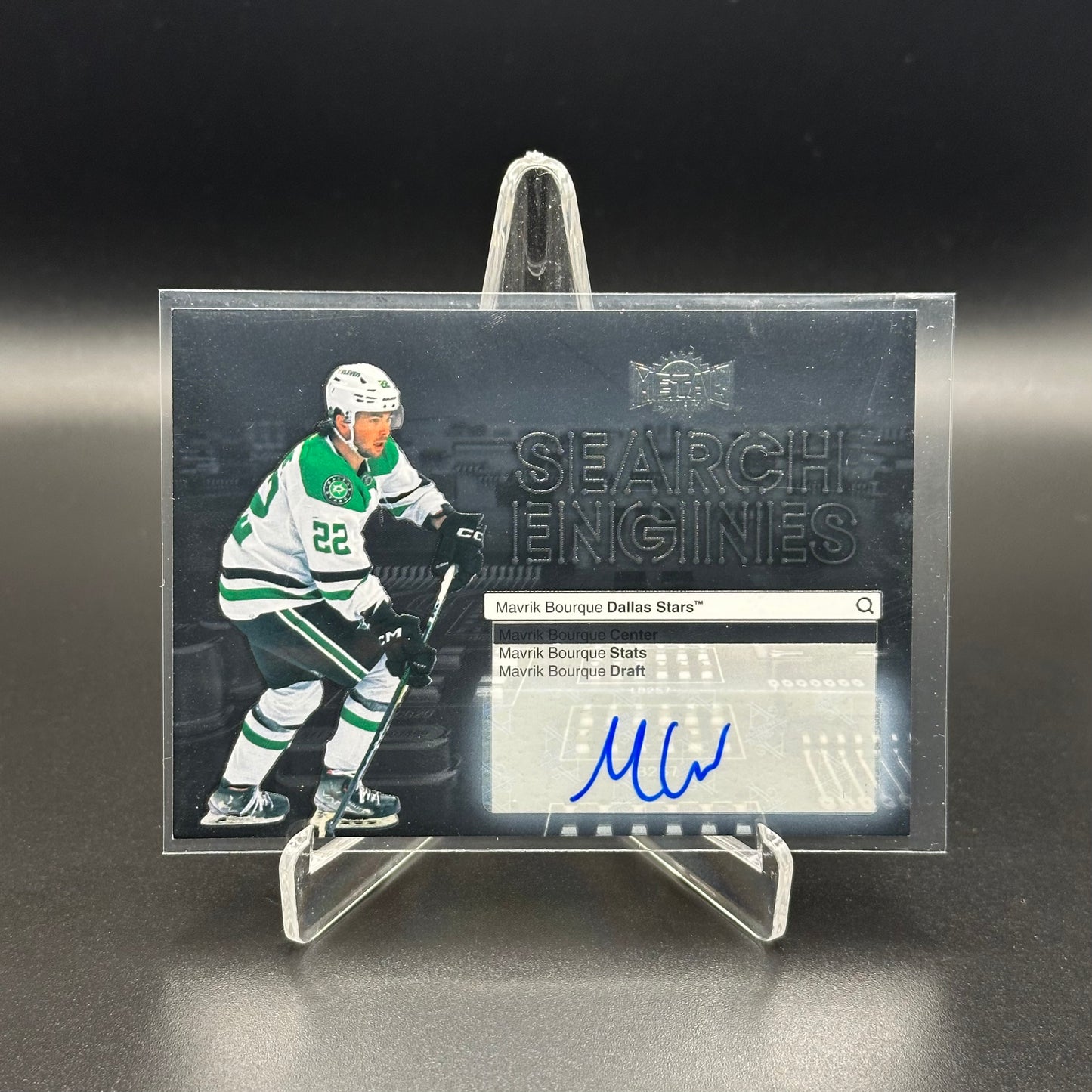 2024-25 SkyBox Metal Universe MAVRIK BOURQUE #ST-19 Search Engines Auto RC