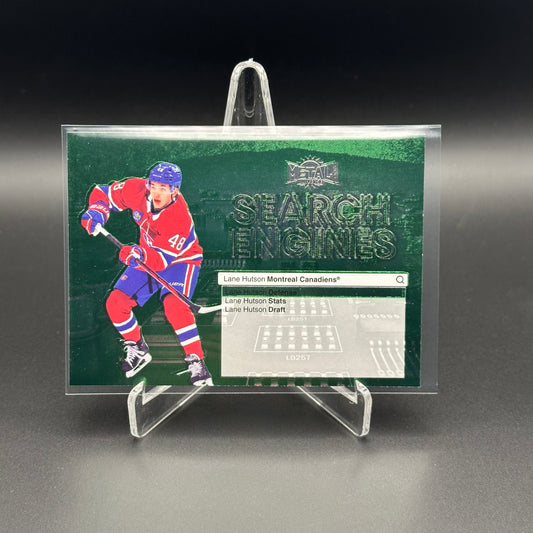 2024-25 SkyBox Metal Universe LANE HUTSON #ST-22 Search Engines Green RC Montreal Canadiens
