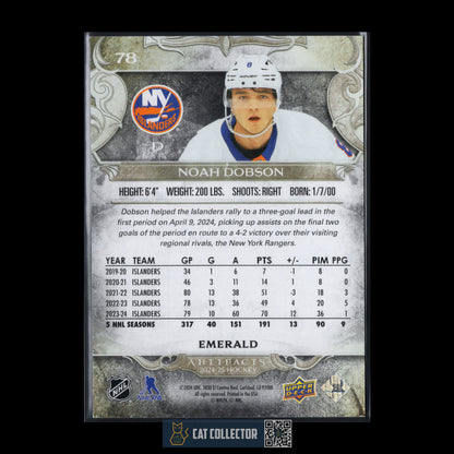 2024-25 Upper Deck Artifacts NOAH DOBSON #78 Emerald /149