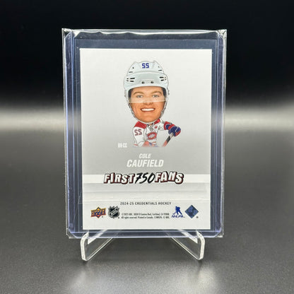 2024-25 Upper Deck Credentials COLE CAUFIELD #BH-CC Arena Giveaways Bobbleheads (1 of 750)