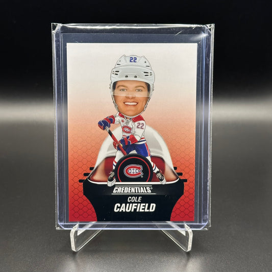 2024-25 Upper Deck Credentials COLE CAUFIELD #BH-CC Arena Giveaways Bobbleheads (1 of 750)
