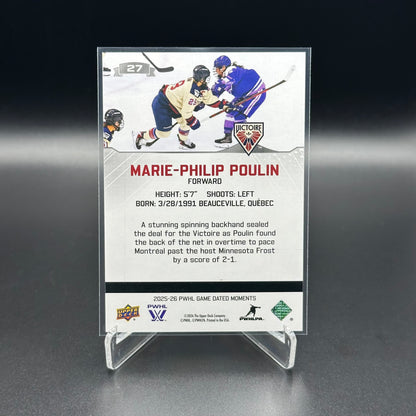 2025-26 Upper Deck PWHL Game Dated Moments MARIE-PHILIP POULIN #27