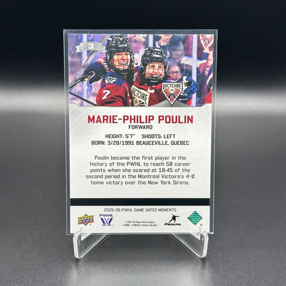 2025-26 Upper Deck PWHL Game Dated Moments MARIE-PHILIP POULIN #3