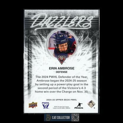 2024-25 UD PWHL ERIN AMBROSE #DZ-18 Dazzlers Purple