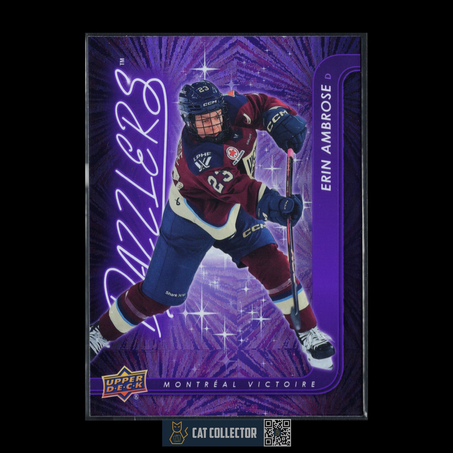 2024-25 UD PWHL ERIN AMBROSE #DZ-18 Dazzlers Purple