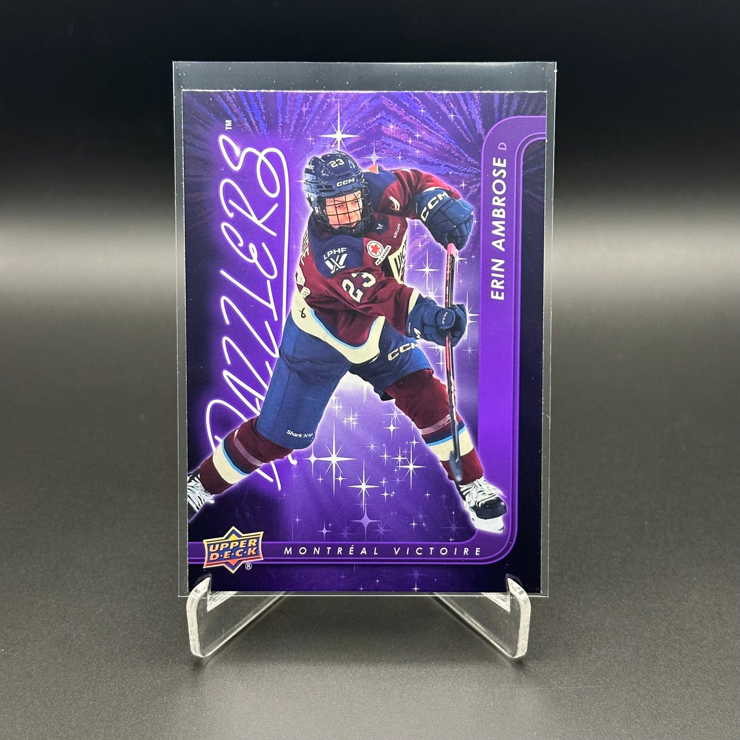 2024-25 UD PWHL ERIN AMBROSE #DZ-18 Dazzlers Purple