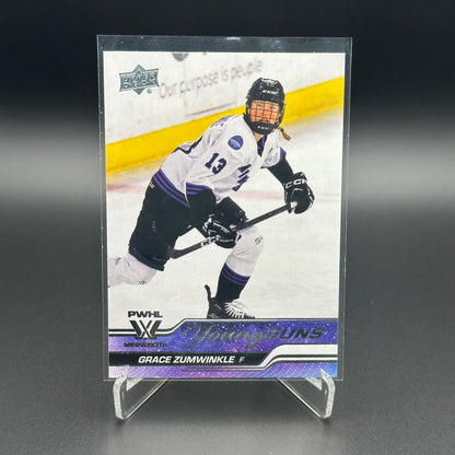 2024-25 Upper Deck PWHL GRACE ZUMWINKLE #52 Young guns RC - 1st EDITION!