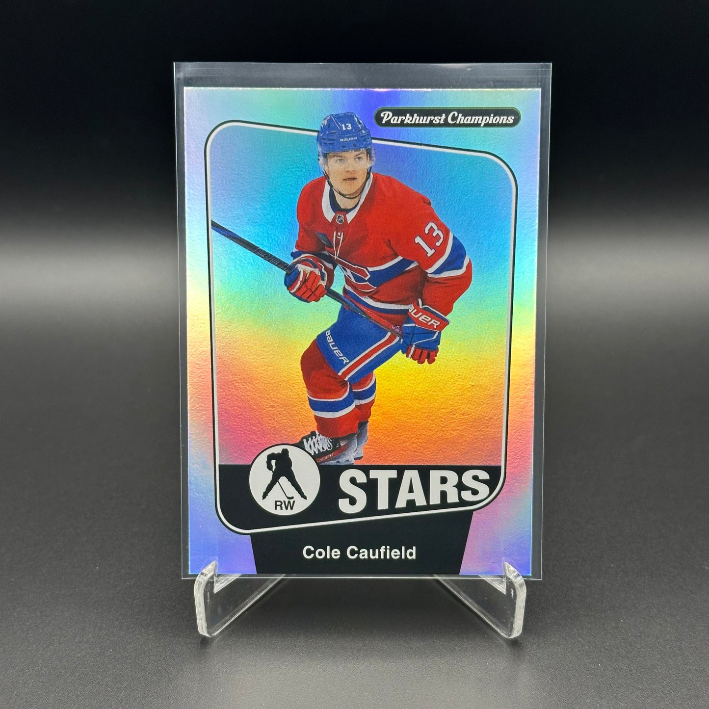 2024-25 Upper Deck Parkhurst COLE CAUFIELD #217 Rainbow Foilboard