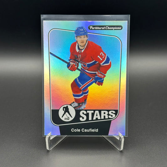 2024-25 Upper Deck Parkhurst COLE CAUFIELD #217 Rainbow Foilboard