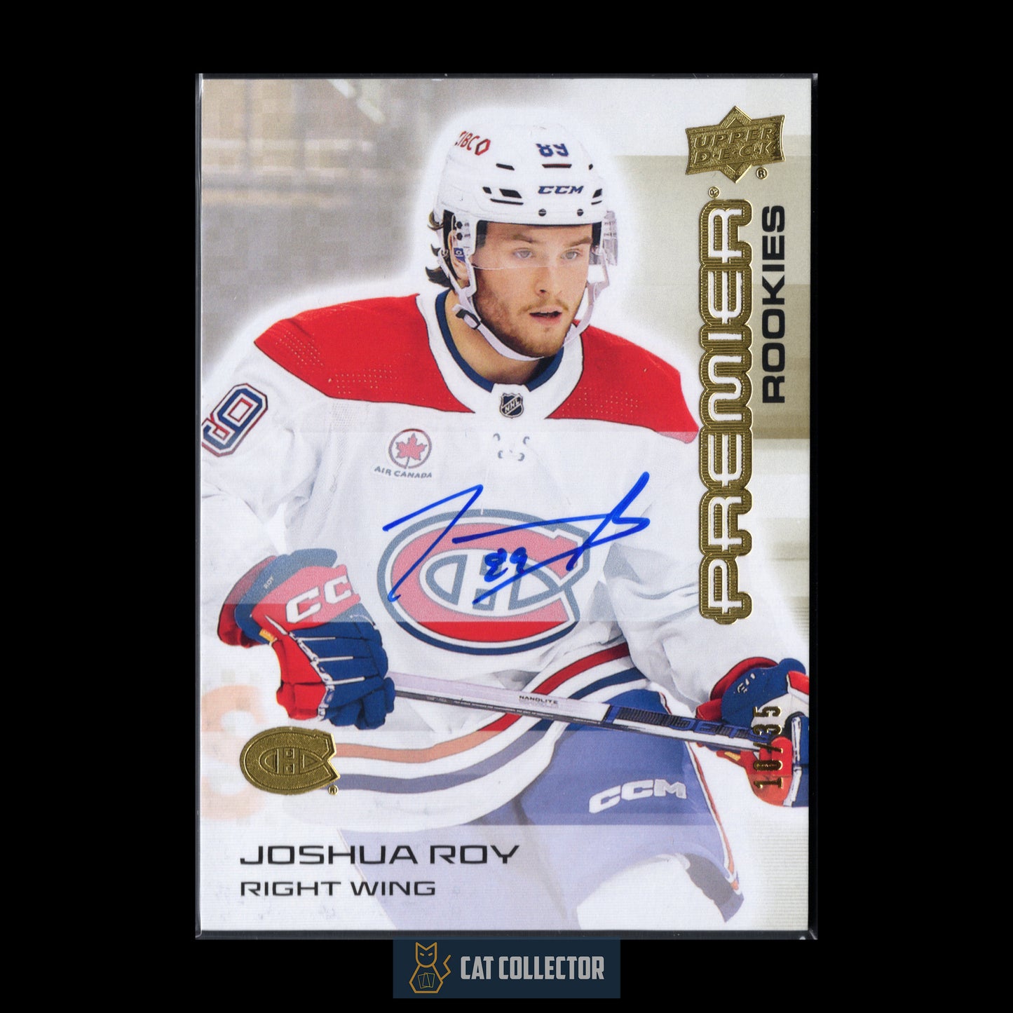 2024-25 Upper Deck Premier JOSHUA ROY #114 Gold Auto RC /35