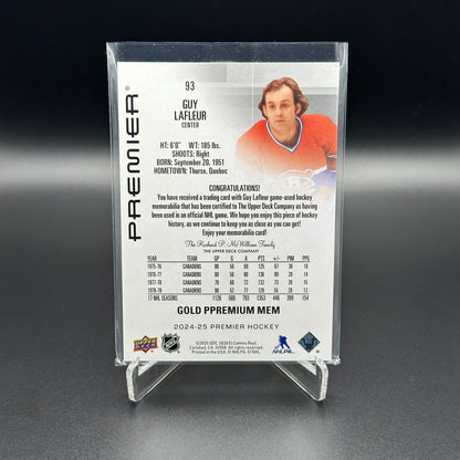 2024-25 Upper Deck Premier GUY LAFLEUR #93 Gold Premium Mem /5