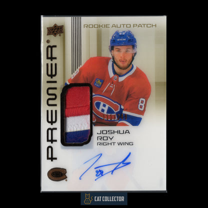 2024-25 UD Premier JOSHUA ROY #AR-JR Rookie Auto Patch RC /249 3 colors