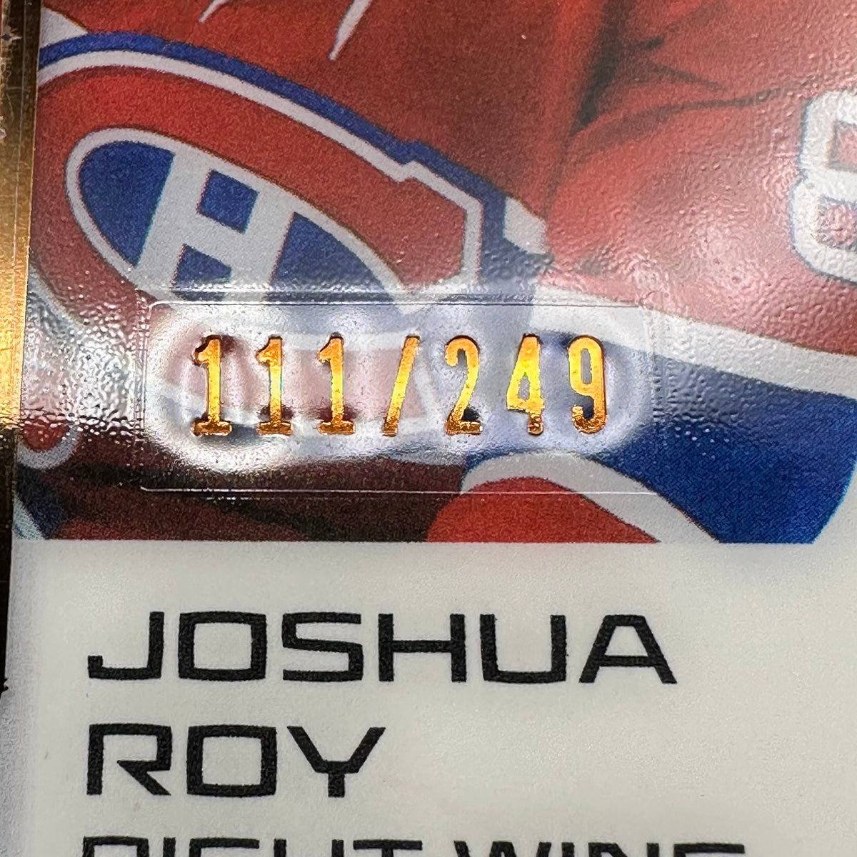 2024-25 UD Premier JOSHUA ROY #AR-JR Rookie Auto Patch RC /249 3 colors