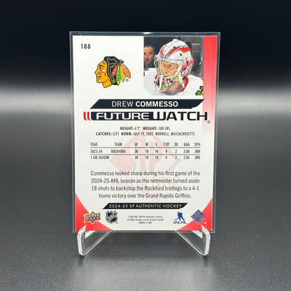 2024-25 Upper Deck SP Authentic DREW COMMESSO #188 Future Watch Limited RC