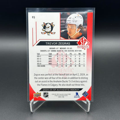 2024-25 UD SP Authentic TREVOR ZEGRAS #95 Limited Red
