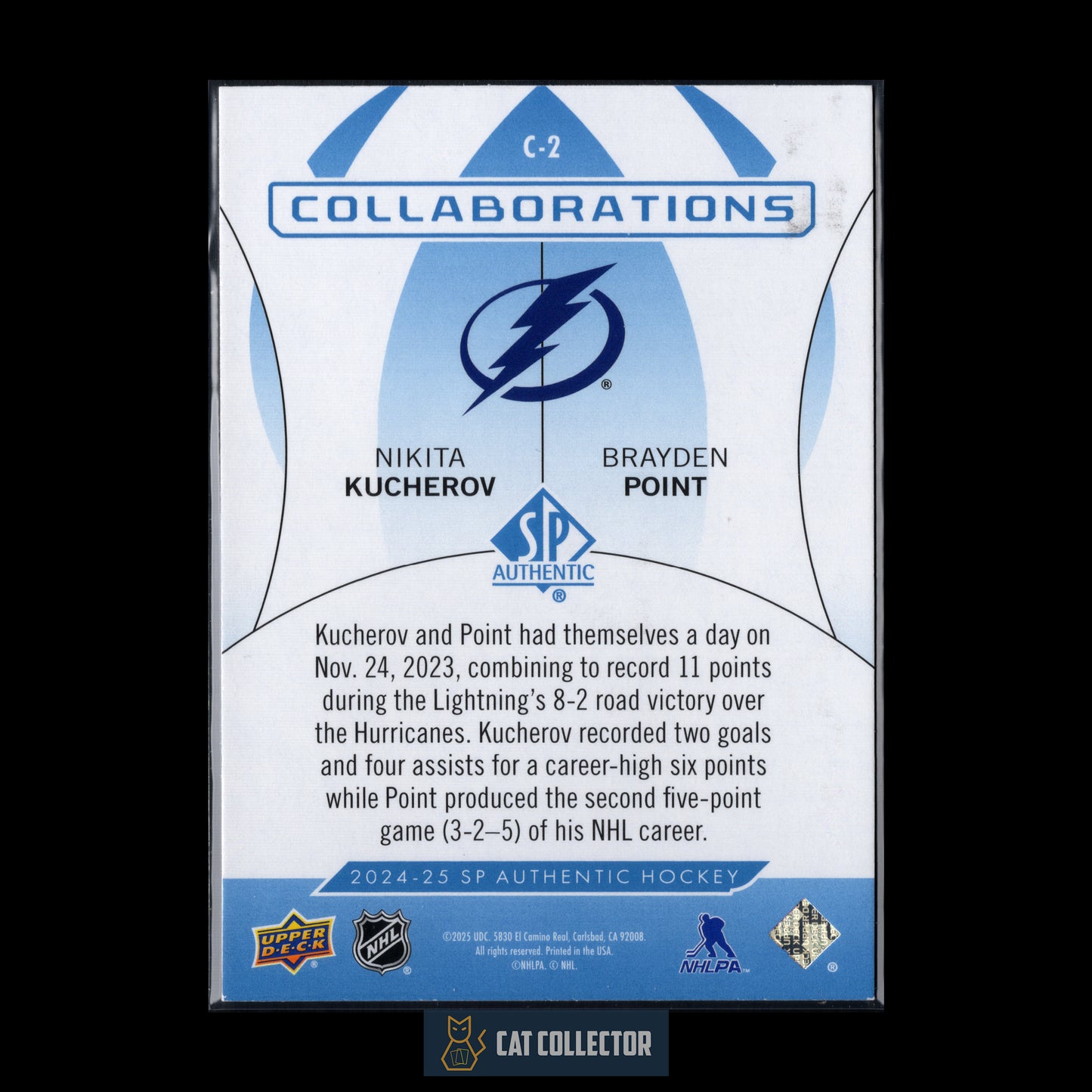 2024-25 Upper Deck SP Authentic NIKITA KUCHEROV / BRAYDEN POINT #C-2 Collaborations Blue