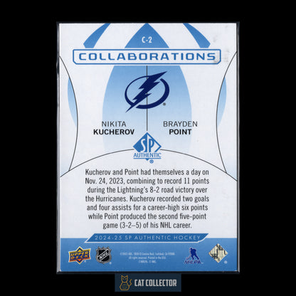 2024-25 Upper Deck SP Authentic NIKITA KUCHEROV / BRAYDEN POINT #C-2 Collaborations Blue