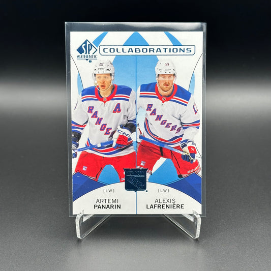 2024-25 UD SP Authentic ARTEMI PANARIN / ALEXIS LAFRENIERE #C-6 Collaborations Blue