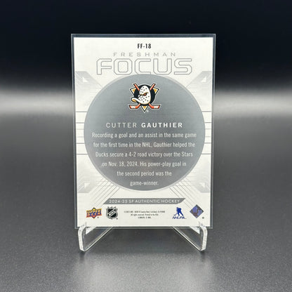 2024-25 Upper Deck SP Authentic CUTTER GAUTHIER #FF-18 Freshman Focus RC