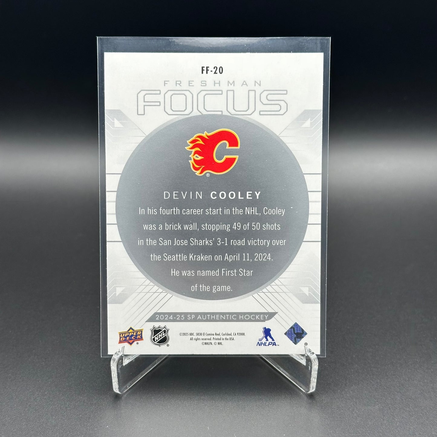 2024-25 Upper Deck SP Authentic DEVIN COOLEY #FF-20 Freshman Focus