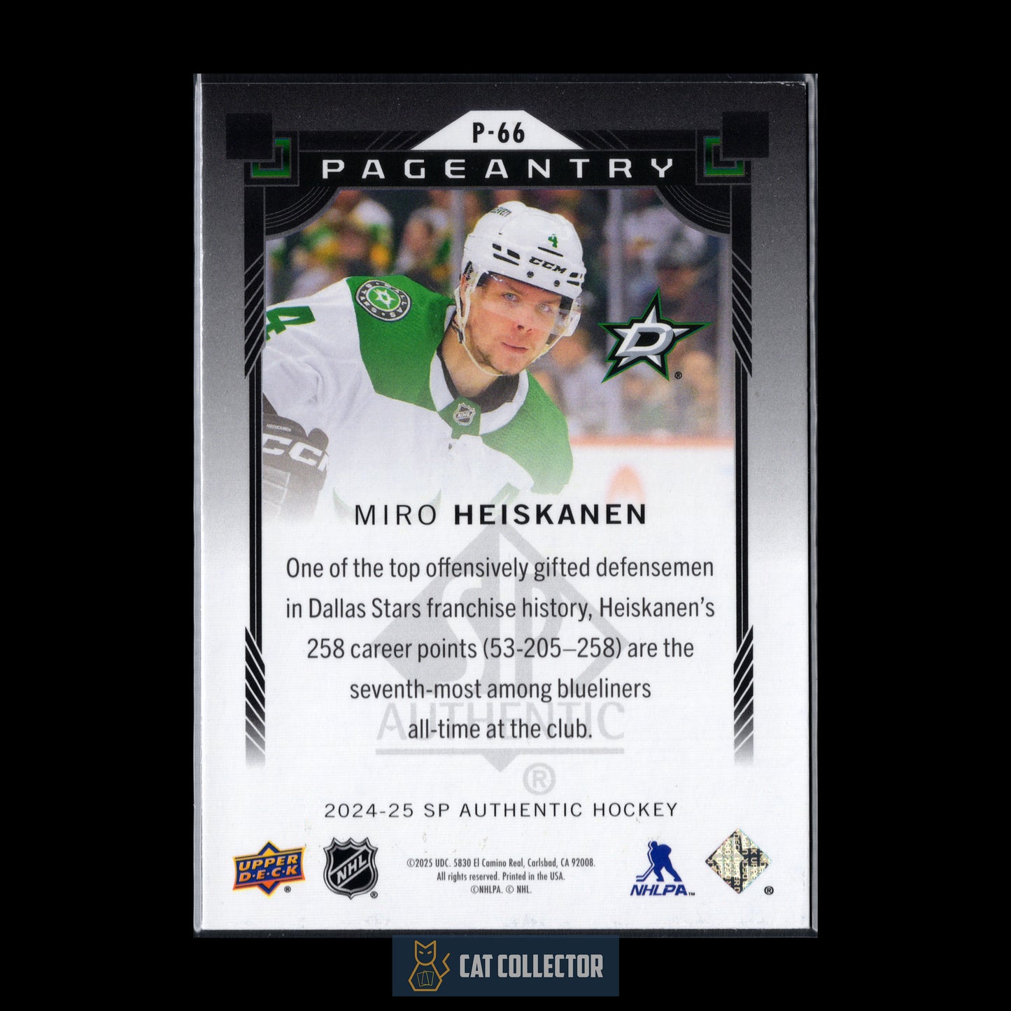 2024-25 Upper Deck SP Authentic MIRO HEISKANEN #P-66 Pageantry