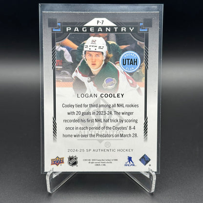 2024-25 Upper Deck SP Authentic LOGAN COOLEY #P-7 Pageantry