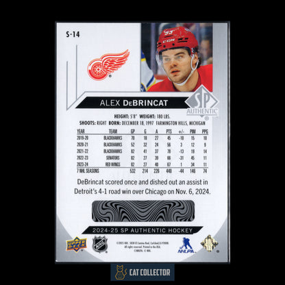 2024-25 Upper Deck SP Authentic ALEX DEBRINCAT #S-14 Spectrum FX Bounty