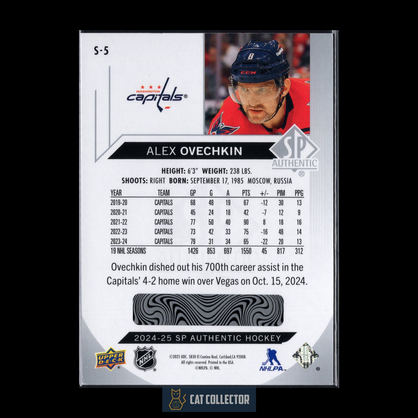 2024-25 Upper Deck SP Authentic ALEX OVECHKIN #S-5 Spectrum FX Bounty