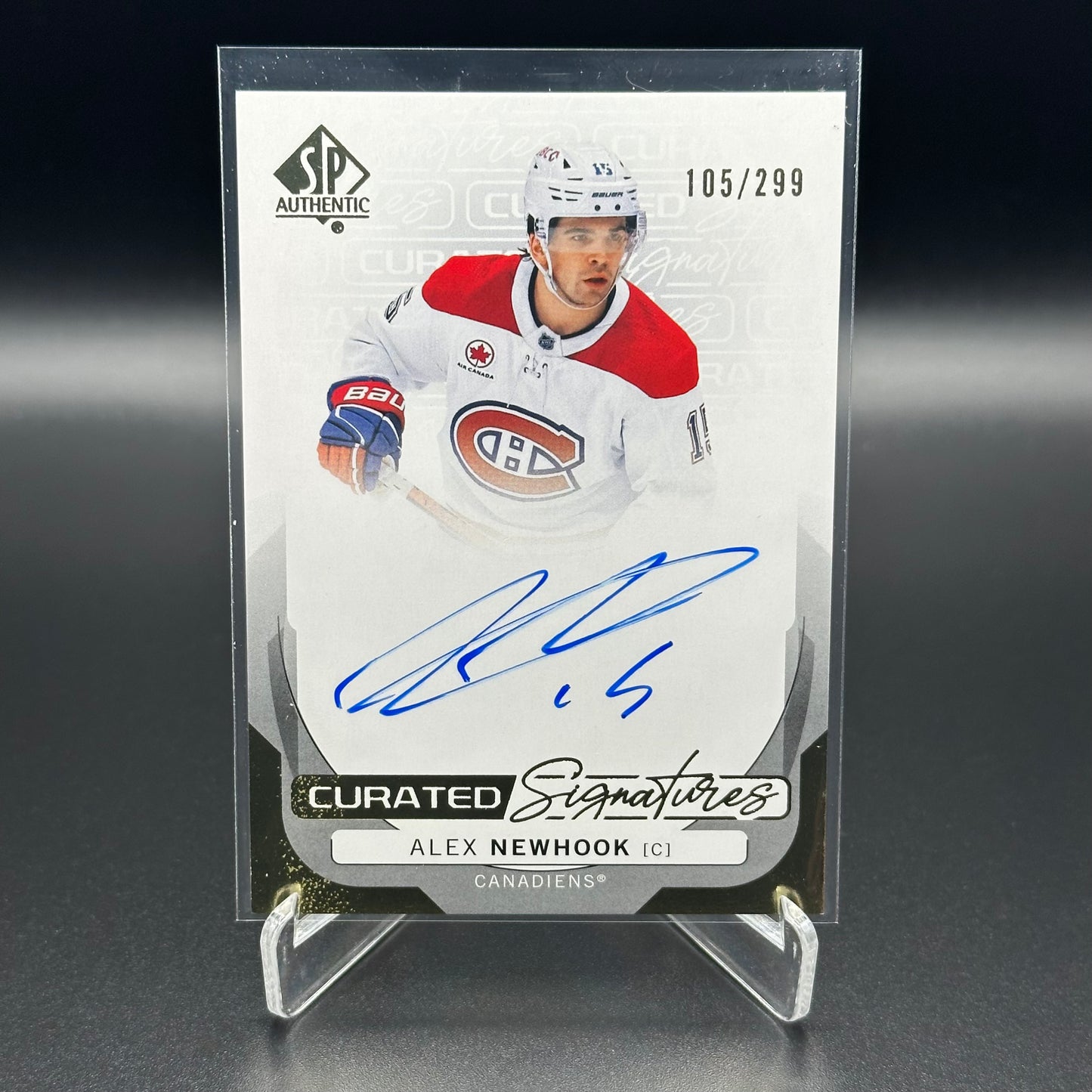 2024-25 Upper Deck SP Authentic ALEX NEWHOOK #SPC-NK Curated Signatures /299 Auto