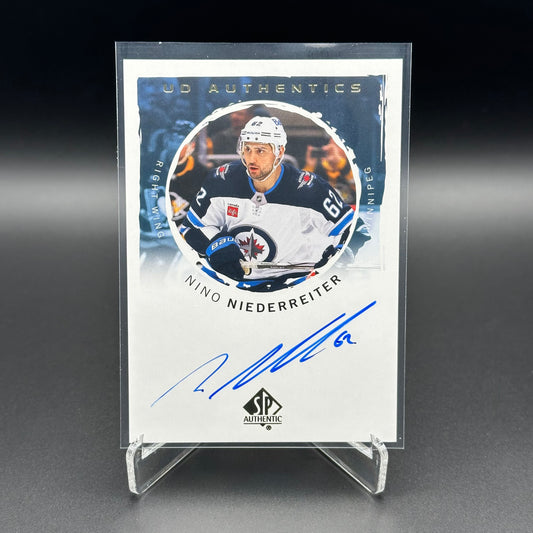 2024-25 UD SP Authentic NINO NIEDERREITER #UDA-NN UD Authentics Autographs Auto