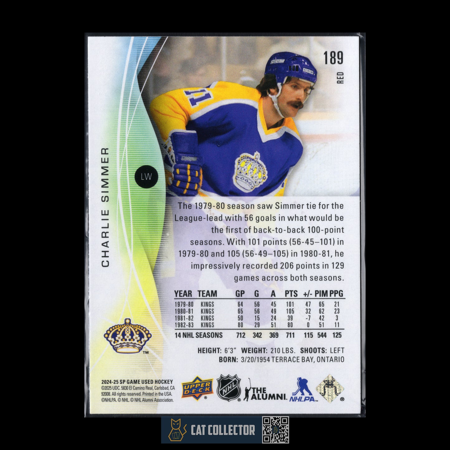 2024-25 UD SP Game Used CHARLIE SIMMER #189 Red