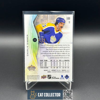2024-25 UD SP Game Used CHARLIE SIMMER #189 Red
