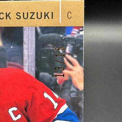 2024-25 UD SP Game Used NICK SUZUKI #IS-NS Inked Sweaters Patch /15