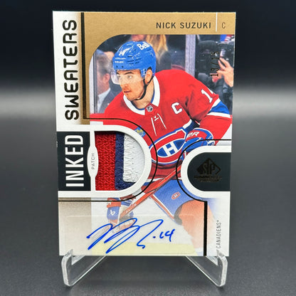 2024-25 UD SP Game Used NICK SUZUKI #IS-NS Inked Sweaters Patch /15