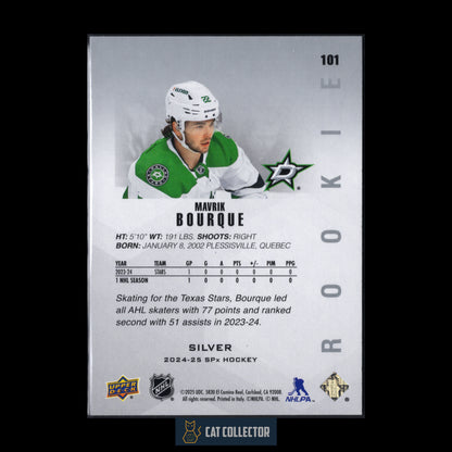 2024-25 Upper Deck SPx MAVRIK BOURQUE #101 Silver Rookie RC