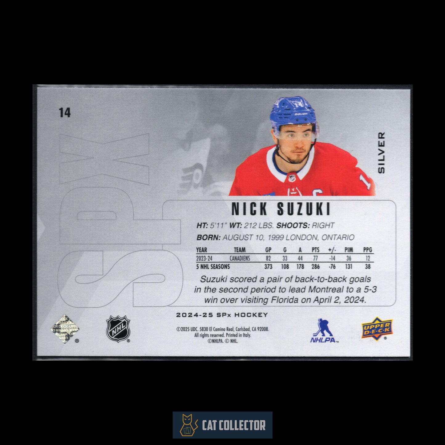 2024-25 Upper Deck SPx NICK SUZUKI #14 Silver
