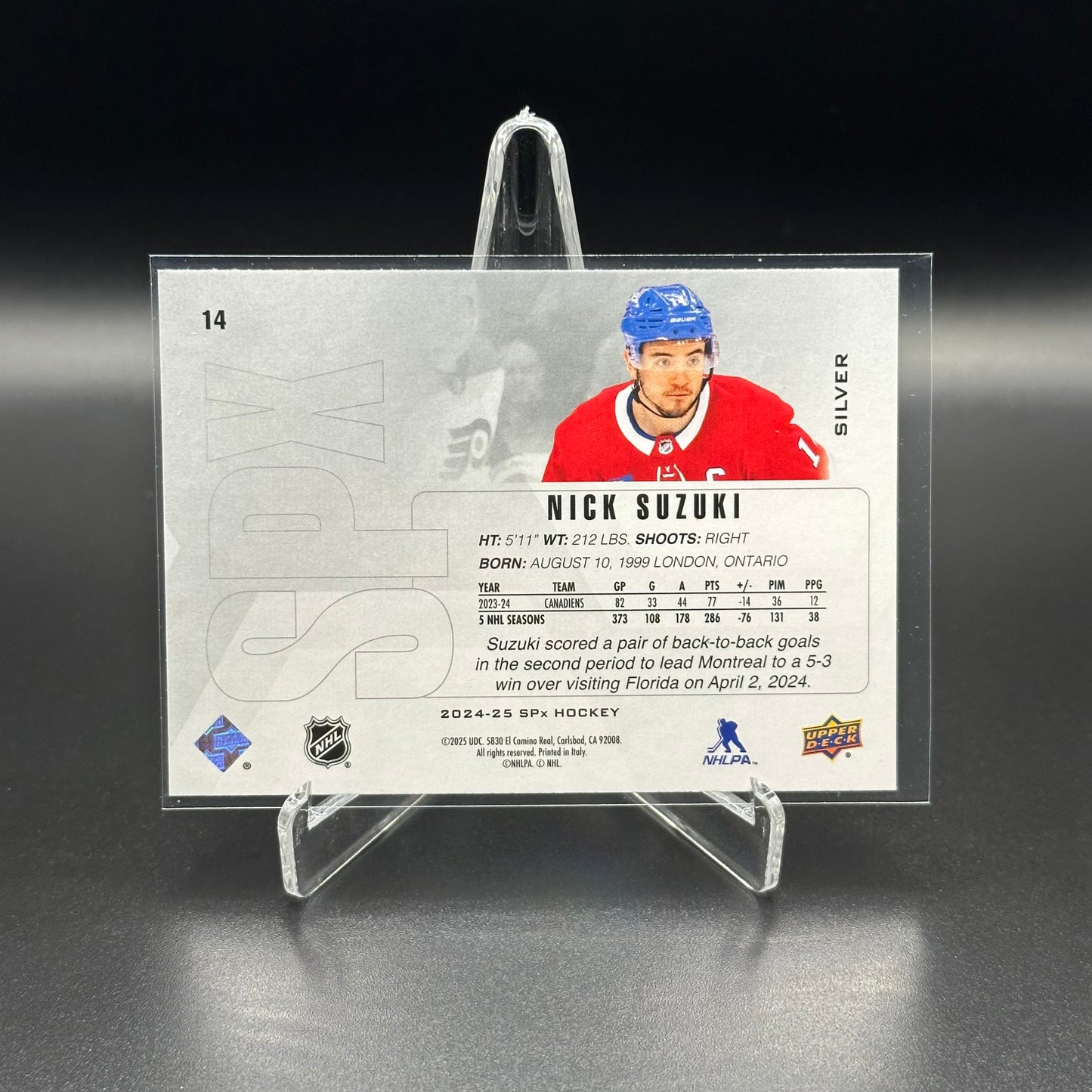 2024-25 Upper Deck SPx NICK SUZUKI #14 Silver