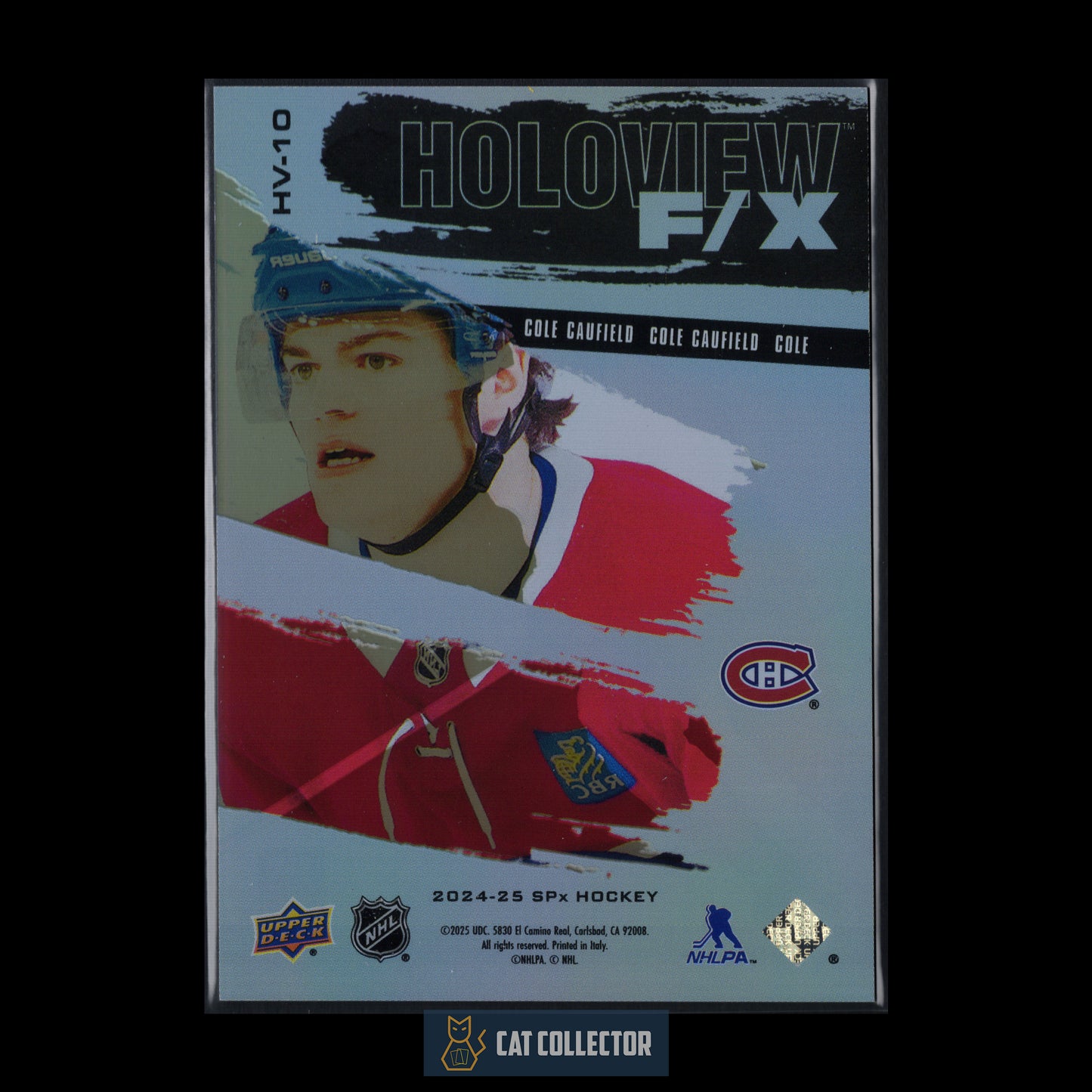 2024-25 Upper Deck SPx COLE CAUFIELD #HV-10 Holoview F/X