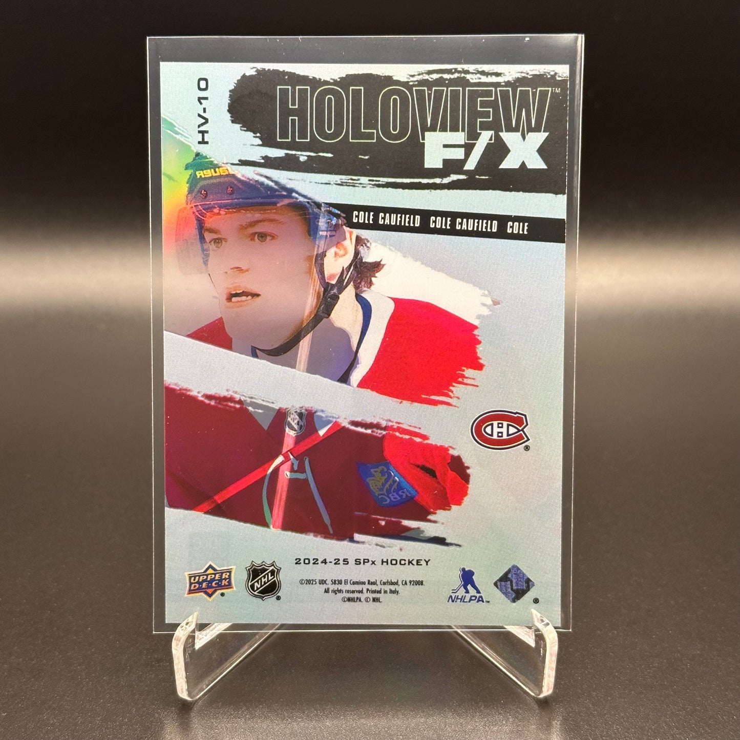 2024-25 Upper Deck SPx COLE CAUFIELD #HV-10 Holoview F/X