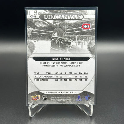 2024-25 Upper Deck Series 2 NICK SUZUKI #C186 UD Canvas Black & White