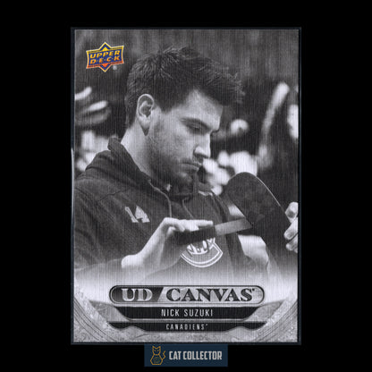 2024-25 Upper Deck Series 2 NICK SUZUKI #C186 UD Canvas Black & White