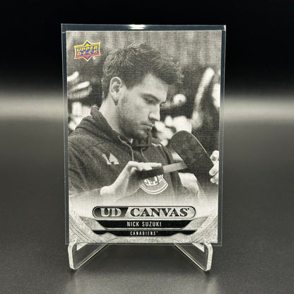 2024-25 Upper Deck Series 2 NICK SUZUKI #C186 UD Canvas Black & White