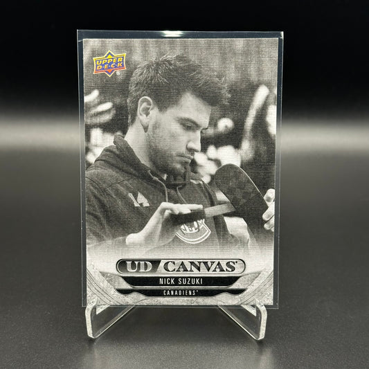 2024-25 Upper Deck Series 2 NICK SUZUKI #C186 UD Canvas Black & White