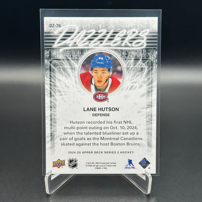 2024-25 UD Series 2 LANE HUTSON #DZ-76 Dazzlers Red RC