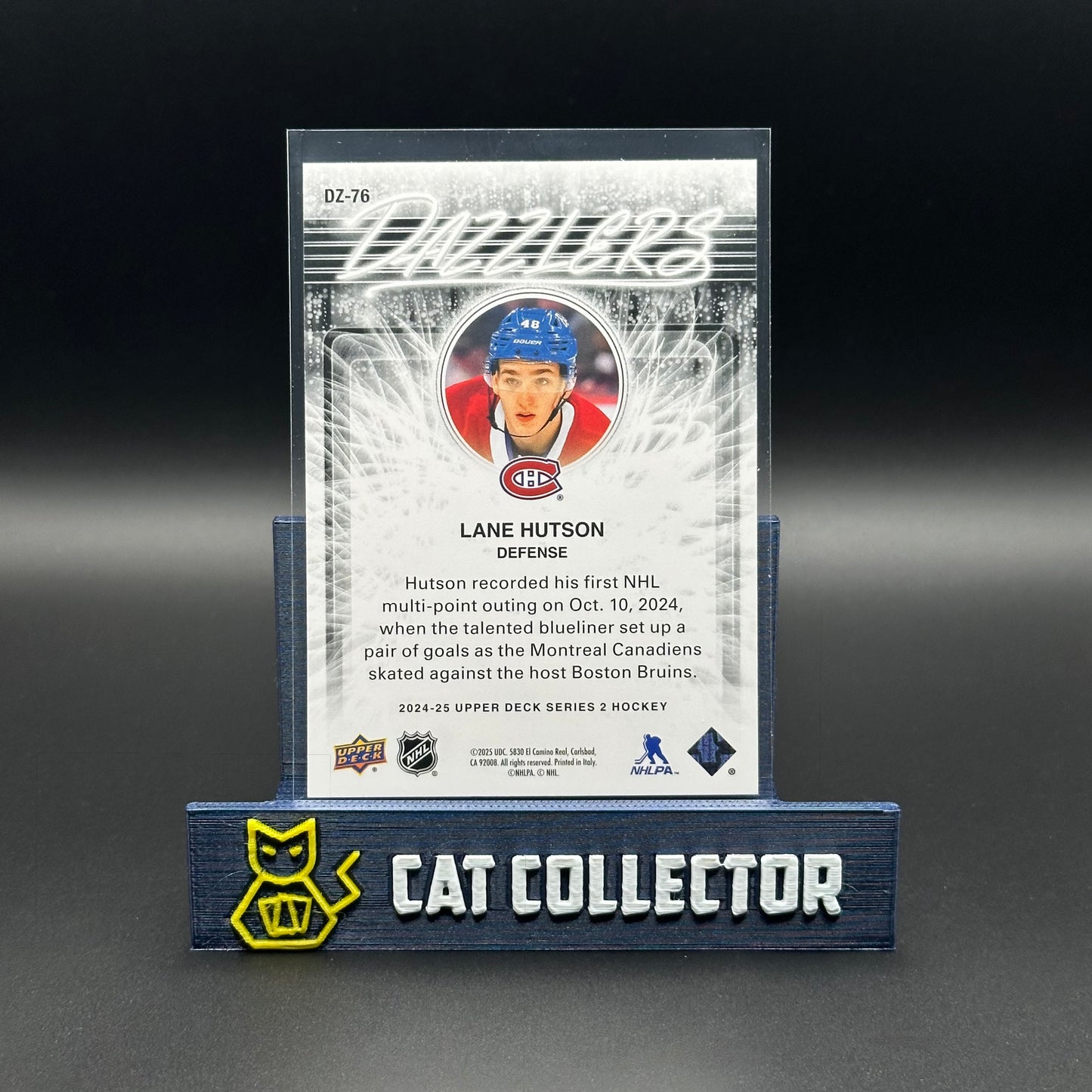 2024-25 UD Series 2 LANE HUTSON #DZ-76 Dazzlers Red RC
