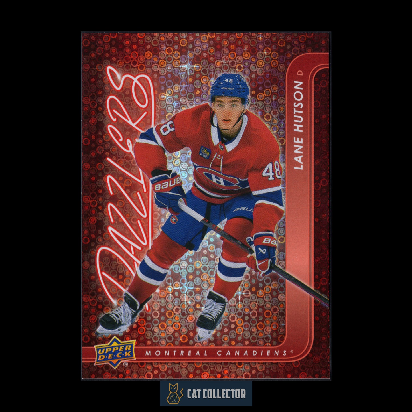 2024-25 UD Series 2 LANE HUTSON #DZ-76 Dazzlers Red RC