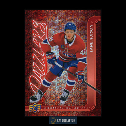 2024-25 UD Series 2 LANE HUTSON #DZ-76 Dazzlers Red RC