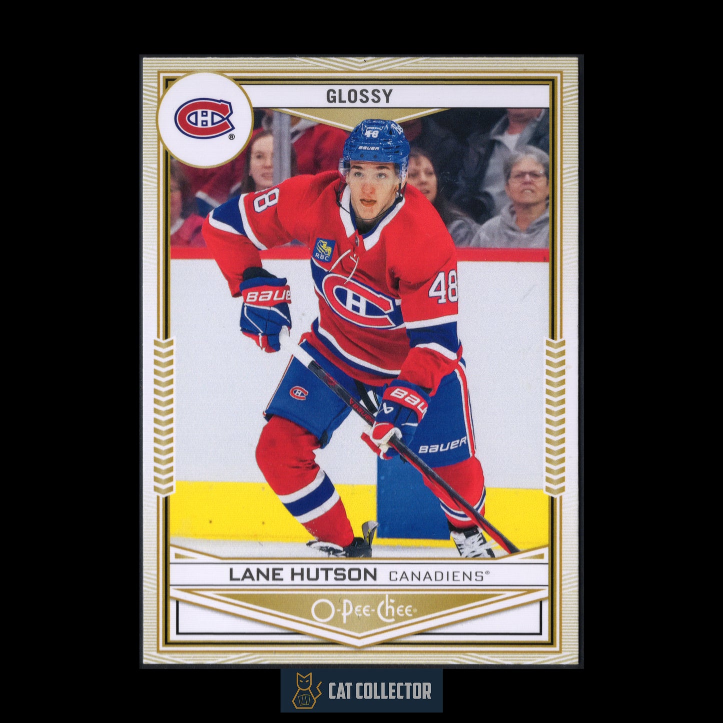 2024-25 UD Series 2 LANE HUTSON #OPC-50 O-Pee-Chee Glossy Gold RC