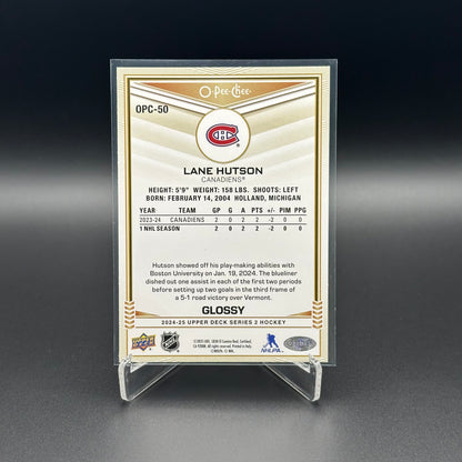 2024-25 UD Series 2 LANE HUTSON #OPC-50 O-Pee-Chee Glossy RC